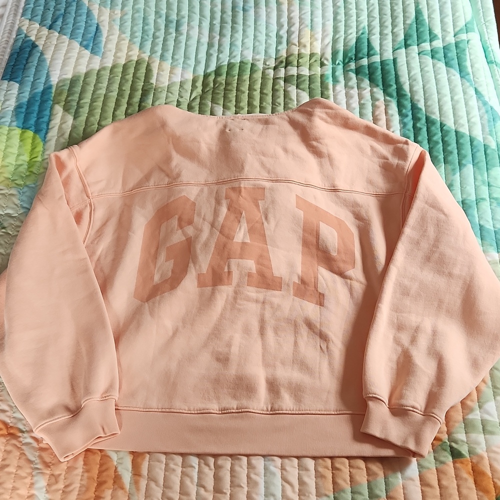 GAP logo Vintage Soft Cropped Hoodie Medium Tall - Picture 3 of 9